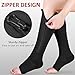 Ailaka Medical Zipper Compression Socks 1520 mmHg Knee High Open Toe Compression Socks for Men Women Support Socks for Varicose Veins Edema - Image 4