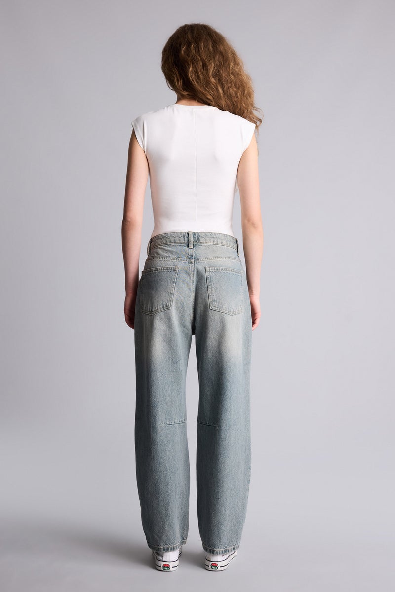 ديفاكتو بنطلون جينز باريل فيت وخصر عالي - Image 5