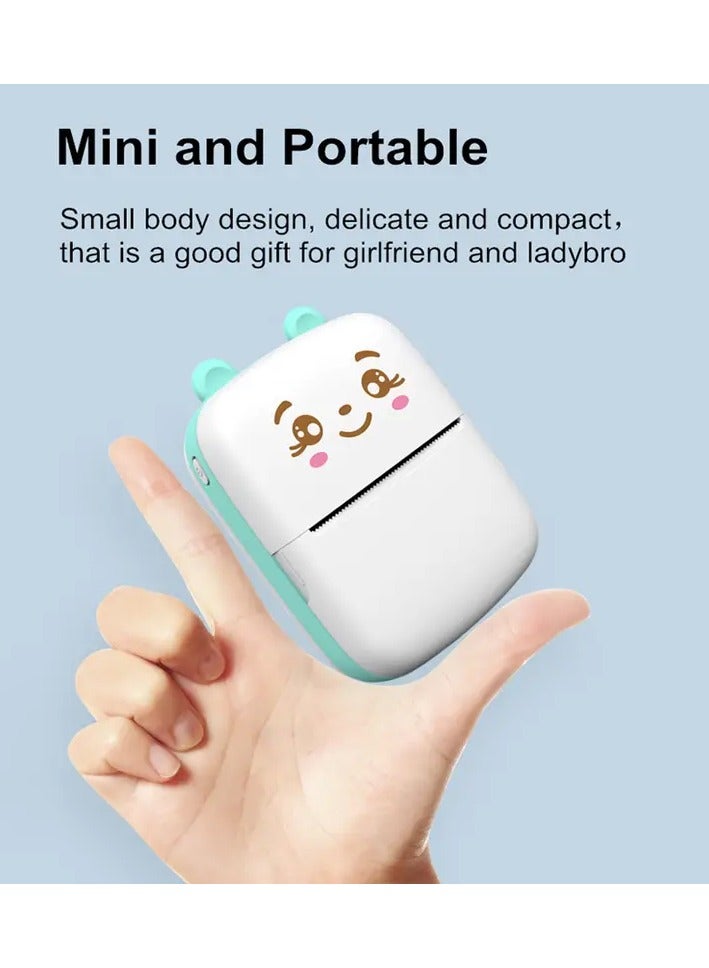 DubaiGallery طابعة حرارية محمولة صغيرة الحجم لاسلكية ذكية محمولة باليد مع ملصقات وطباعة بدون حبر للهواتف المحمولة بتقنية البلوتوث - Image 2