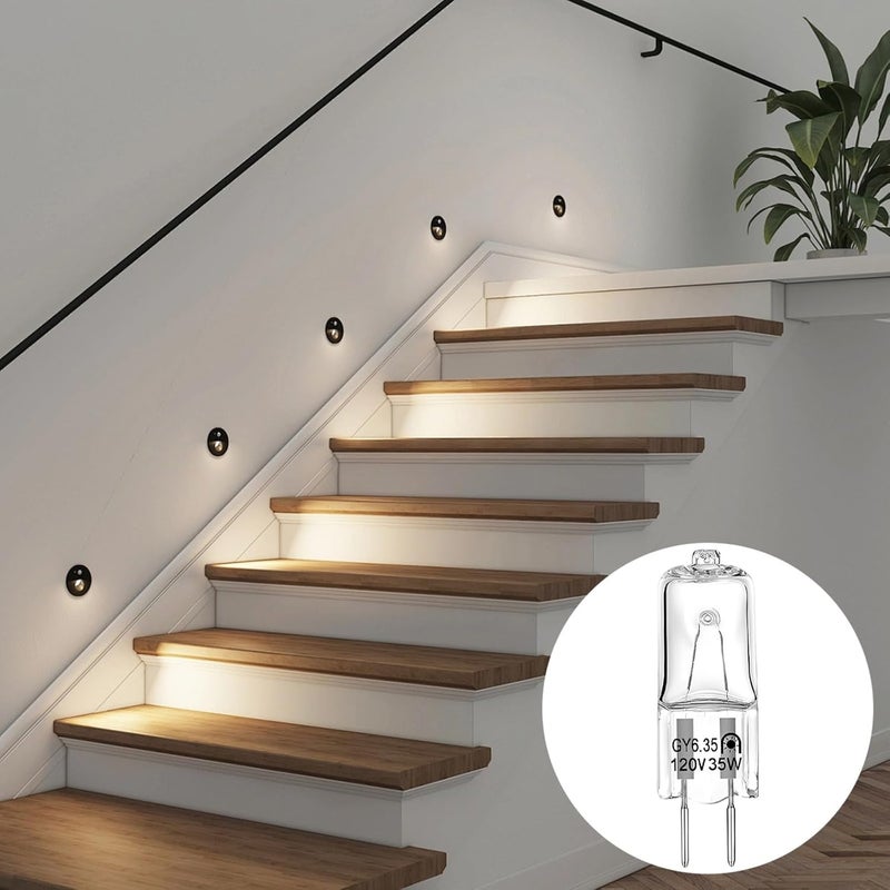 G6.35 Halogen Lamp, 20 Pieces 50W 120V T4 Bulb, Double Pin Base, Clear Light Quartz Glass, 1.8 X 0.6 in, for Recessed and Spotlights - Image 5