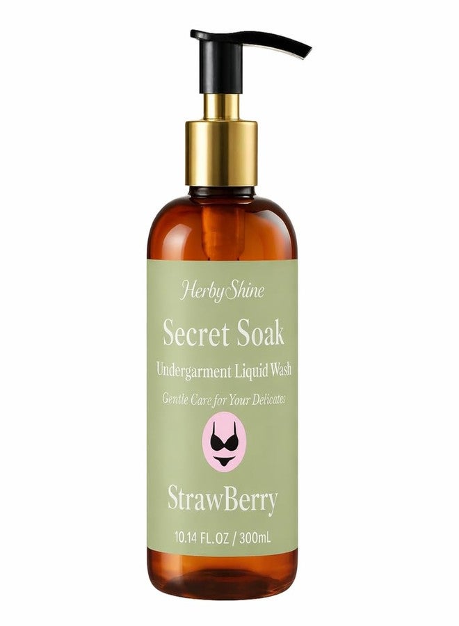 HerbyShine Premium Undergarment Liquid Wash for Women | Mild Plant-Based and Bleach-Free Detergent for Panty and Intimate Wear | Stain Removal, Odor Control, Disinfectant | 300ml Strawberry - Image 1
