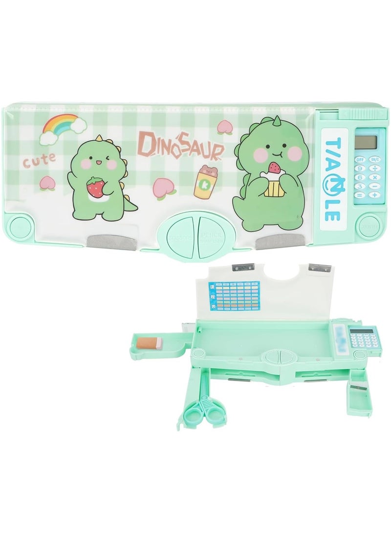 عام تحديث - حقيبة قلم متعددة الوظائف بتصميم لطيف مع حاسبة، مستلزمات مدرسية - Image 1