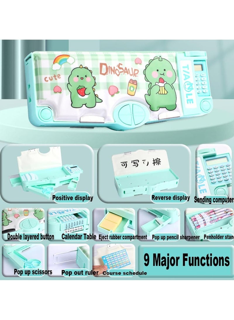 عام تحديث - حقيبة قلم متعددة الوظائف بتصميم لطيف مع حاسبة، مستلزمات مدرسية - Image 2