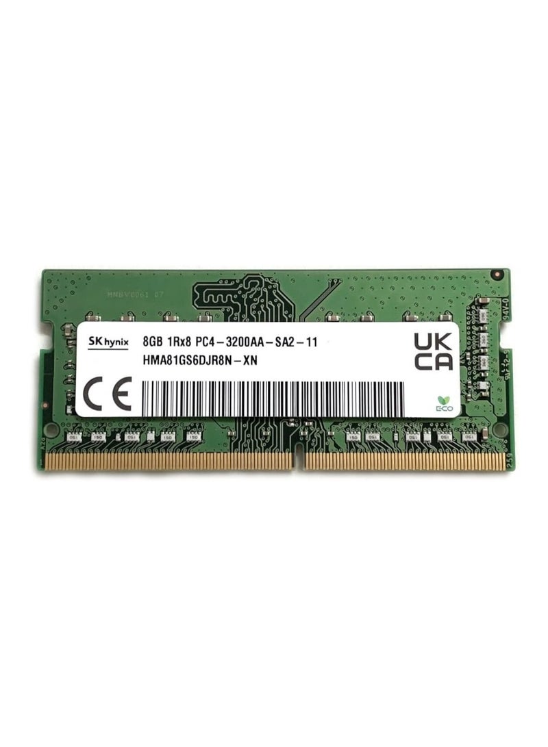 SK hynix 8GB DDR4 3200MHz SO-DIMM RAM – PC4 1Rx8 for Dell, HP, Lenovo Laptops and More – HMA81GS6DJR8N-XN - Image 1