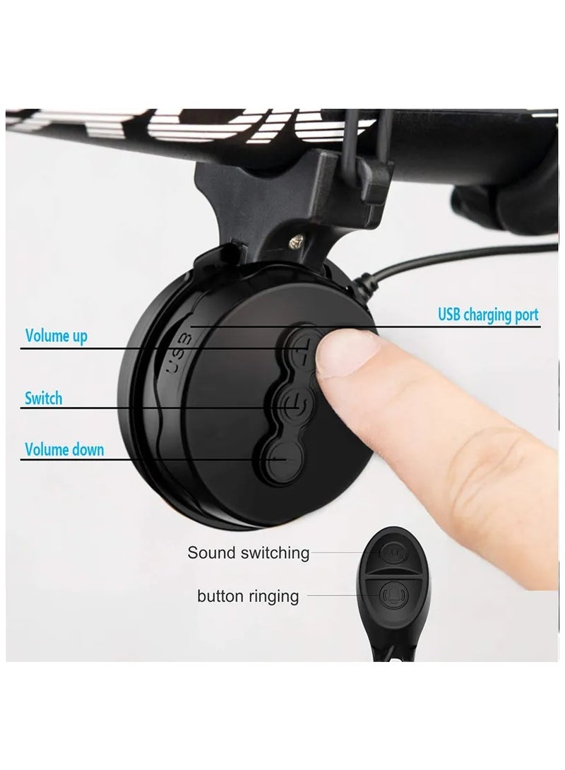 إسكدنيا Bicycle Waterproof  Electric Bell,Electric Bike Horn Bicycle Bell Adjustable 110-120DB, Scooter Horn with USB Rechargeable, Waterproof Bicycle Accessories for Adults Kids Mountain Bike Bells - Image 4
