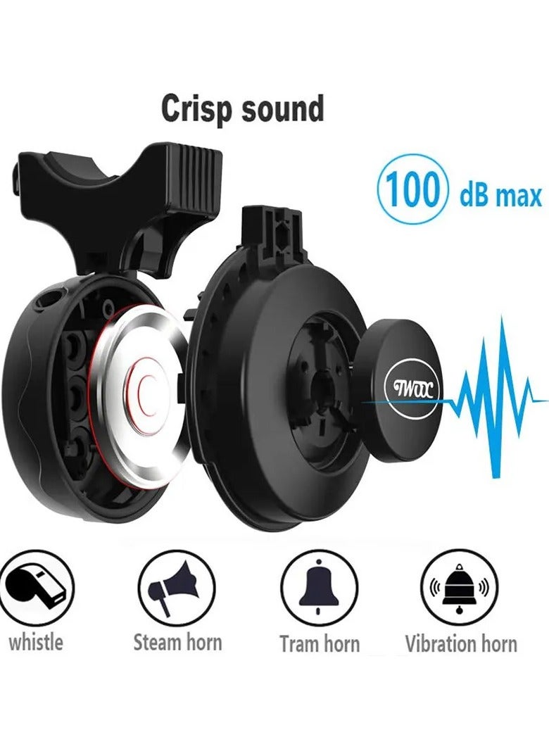 إسكدنيا Bicycle Waterproof  Electric Bell,Electric Bike Horn Bicycle Bell Adjustable 110-120DB, Scooter Horn with USB Rechargeable, Waterproof Bicycle Accessories for Adults Kids Mountain Bike Bells - Image 5