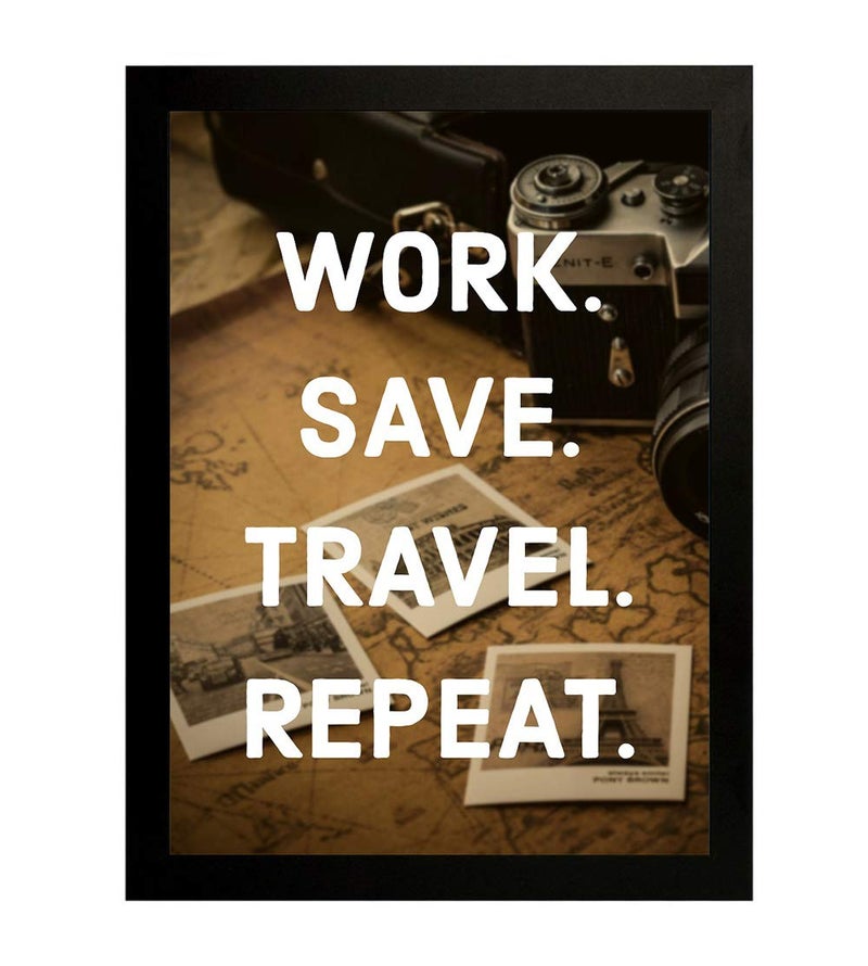 Interio Crafts Wall Motivational Poster with Frame Frame Size 135X10 Inches Poster Size12X8 inches Material Synthetic Wood