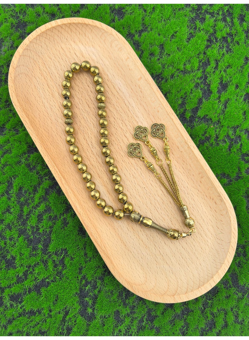 Fianser Tasbih 8mm Prayer Beads 33 Tasbeeh Zikr Gold Muslim Islamic Arabic Tassels Exquisite Luxury Handmade - Image 5
