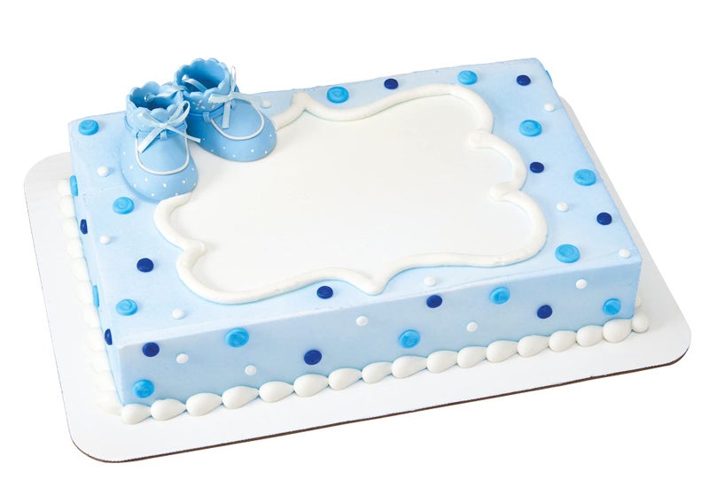 Baby Blue Bootie Cake Topper Set