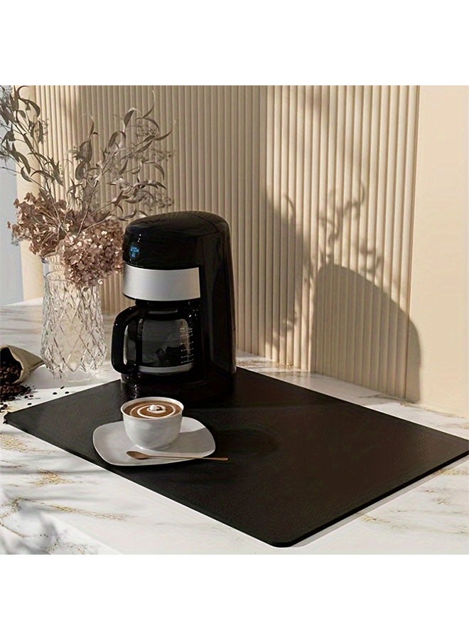 HOMESTAR Rubber Dish Drying Mat Set for Kitchen and Bathroom Countertops - Absorbent, Non-Slip, Heat Resistant Mats for Dishes, Coffee Machine, Sink.Absorbent Microfiber Kitchen Counter Mat, Dish Drying Pad for Dishes, Utensils, Pots and Pans - Image 4