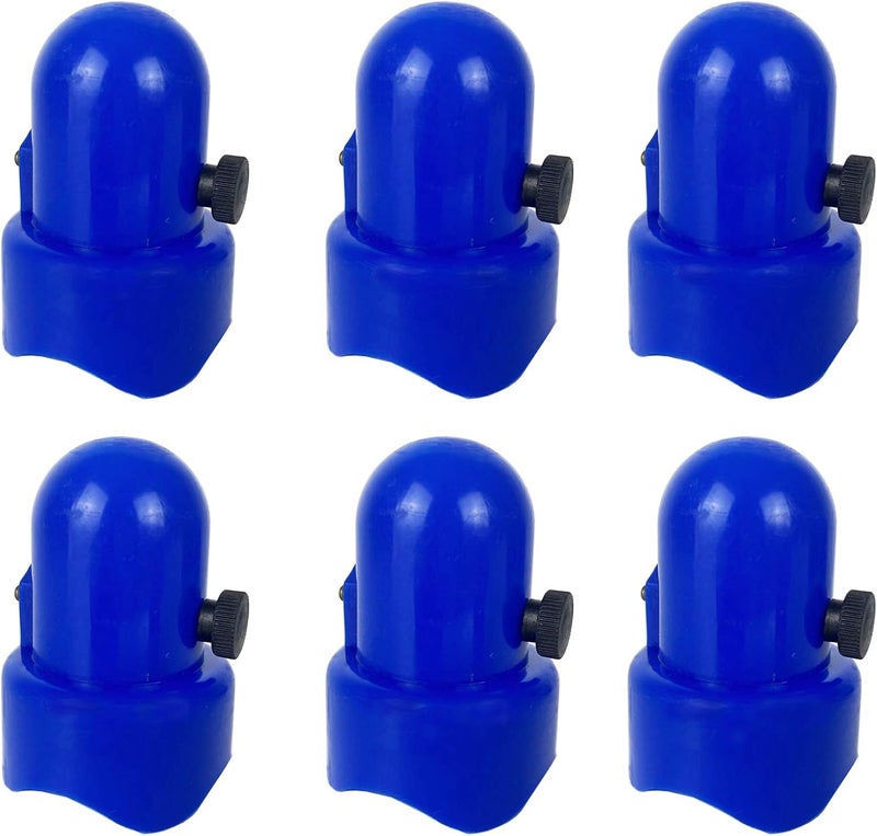 MSSVIGING Large Trampoline Enclosure Pole Caps with Screw-in Bolts, Only Fit for Pole 1.5 Inch Diameter, 6 Piece, Blue,Trampoline Pole Toppers - Image 1