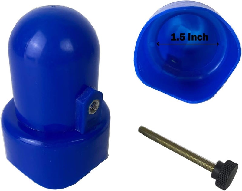 MSSVIGING Large Trampoline Enclosure Pole Caps with Screw-in Bolts, Only Fit for Pole 1.5 Inch Diameter, 6 Piece, Blue,Trampoline Pole Toppers - Image 2