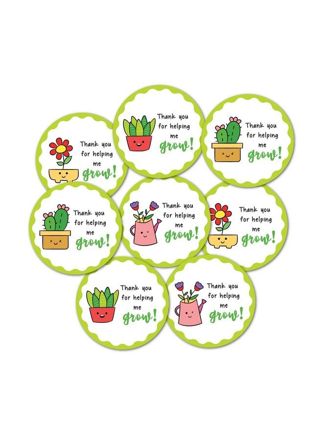 weRevel Helping Me Grow Theme Gratitude Paper Stickers, 40 Count, 2 Inches, Round, 4 Unique Designs - Image 1