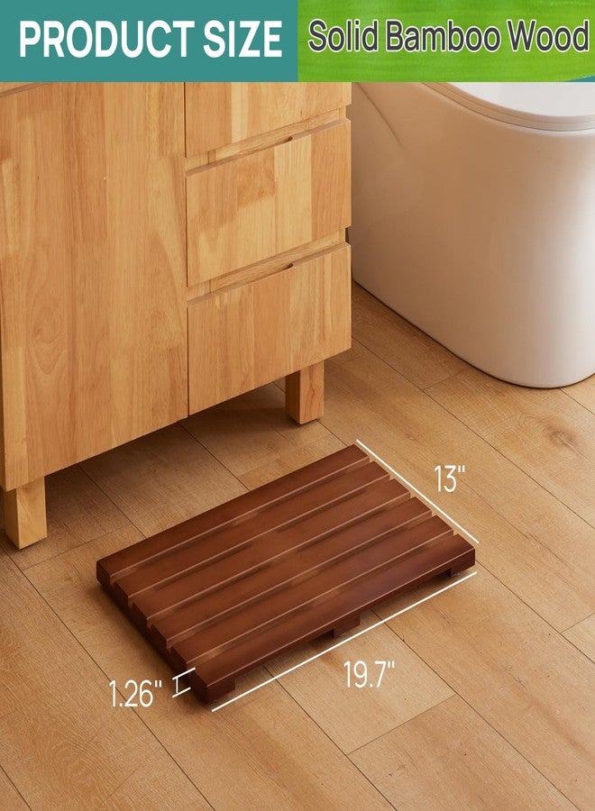 viewcare Bath Mat for Shower, Wooden Floor Mat for Bathroom,Non-Slip | Heavy Duty, Shower Mat for Indoor Outdoor - Image 2