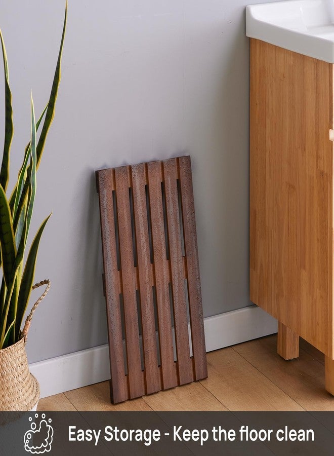 viewcare Bath Mat for Shower, Wooden Floor Mat for Bathroom,Non-Slip | Heavy Duty, Shower Mat for Indoor Outdoor - Image 3