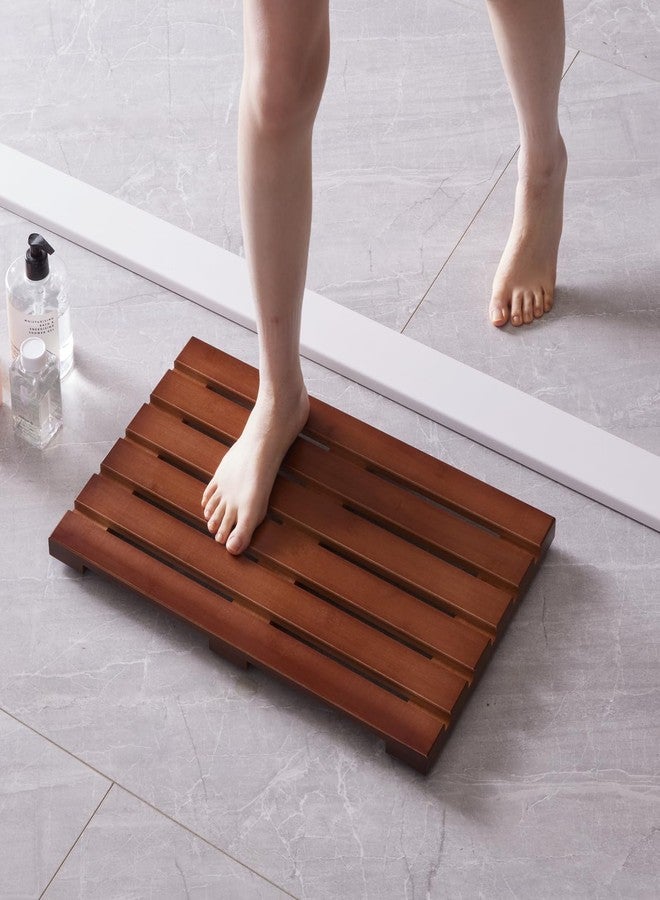 viewcare Bath Mat for Shower, Wooden Floor Mat for Bathroom,Non-Slip | Heavy Duty, Shower Mat for Indoor Outdoor - Image 1