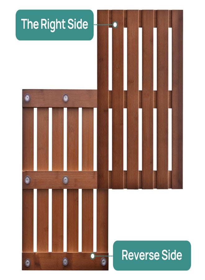 viewcare Bath Mat for Shower, Wooden Floor Mat for Bathroom,Non-Slip | Heavy Duty, Shower Mat for Indoor Outdoor - Image 5
