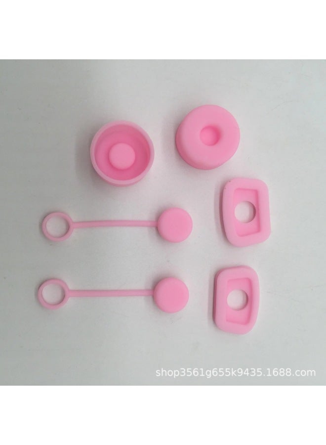 New Stanley Cup Lid Straw Cap Stanley Cup Silicone Leak-proof Plug Leak-proof Accompanying Cup Silicone Spill-proof Plug-Color:Pink-Specifications:3-piece Set  - Image 1