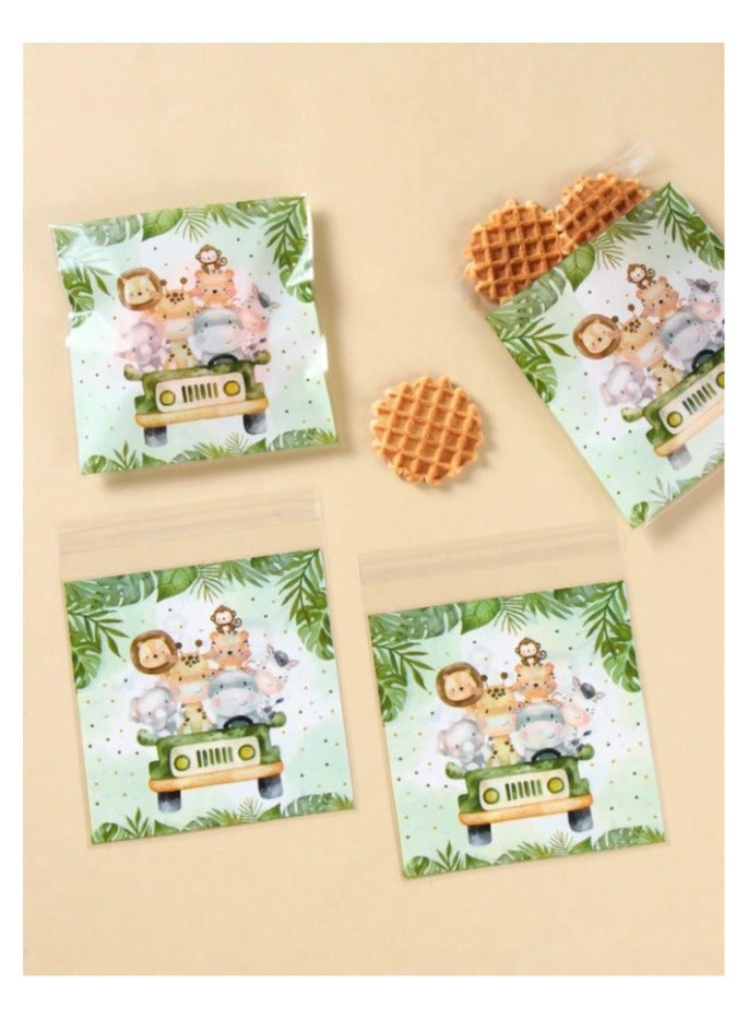 Plastic bags with adhesive tape for gifts and candy distributions for birthday parties and baby showers, 25 pieces, self-sealing - Image 2