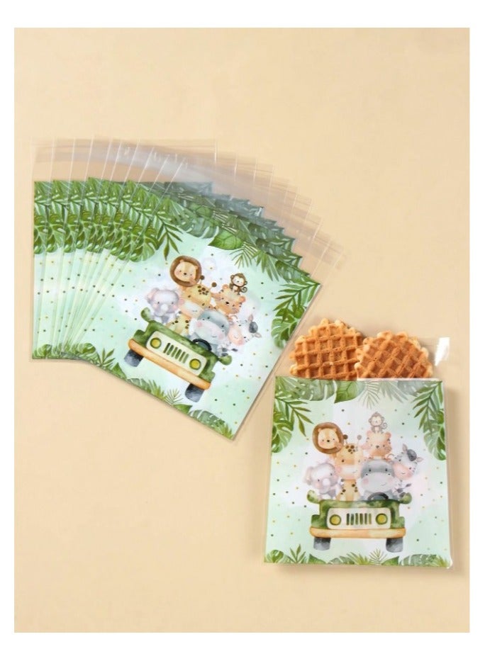 Plastic bags with adhesive tape for gifts and candy distributions for birthday parties and baby showers, 25 pieces, self-sealing - Image 1