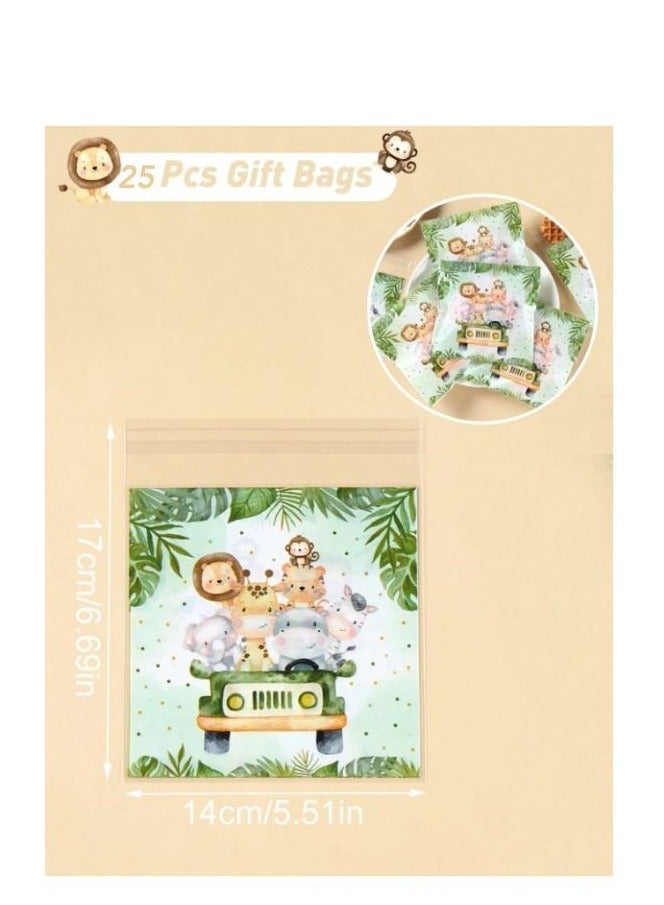 Plastic bags with adhesive tape for gifts and candy distributions for birthday parties and baby showers, 25 pieces, self-sealing - Image 4