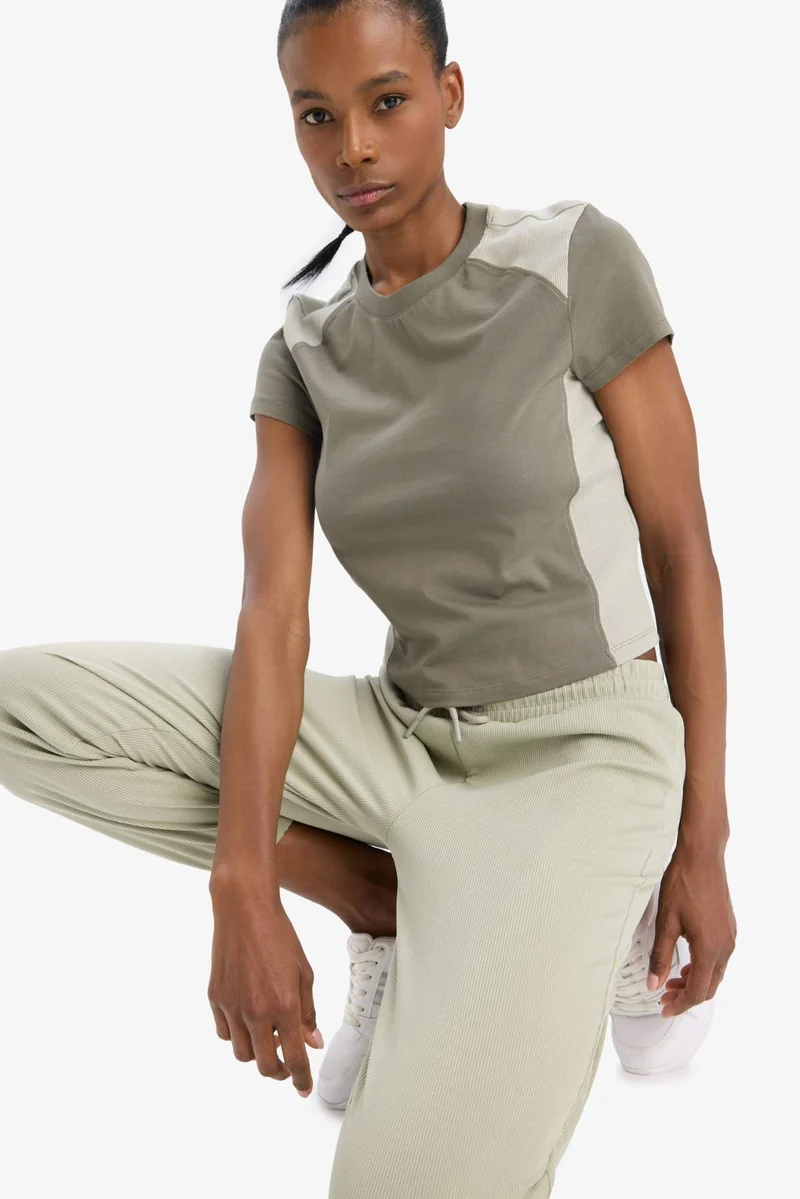 Defacto  DeFactoFit Standard Fit Crew Neck Sports T-Shirt for Women | Best Price UAE