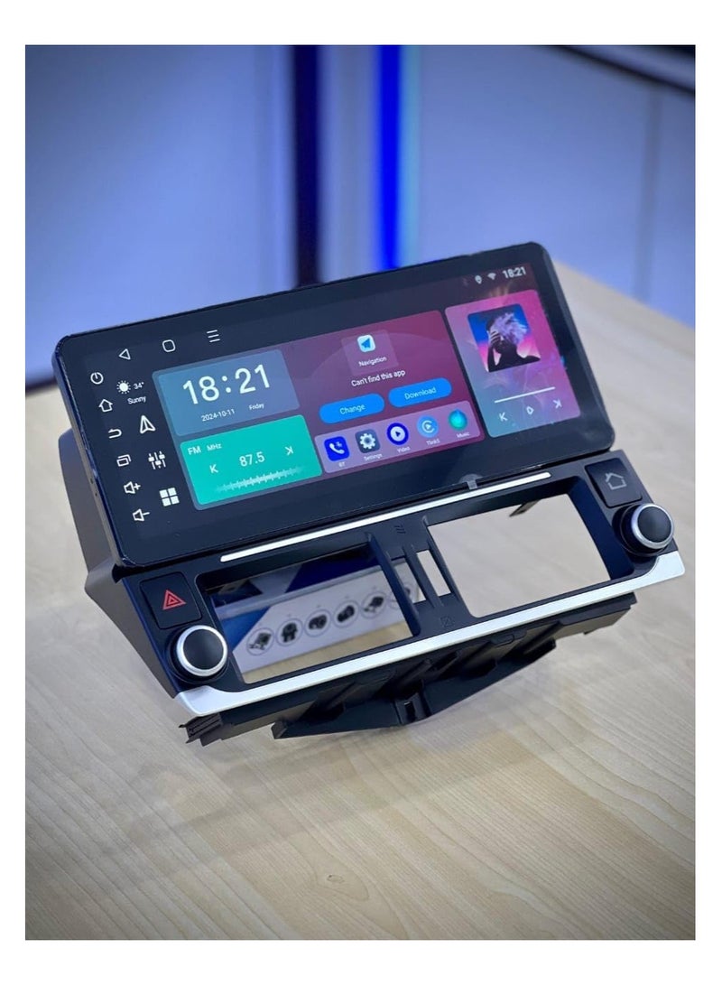 SHEZA STAR Android Car Stereo 12.3 Inch For Toyota Prado 2010 2011 2012 2013 2GB RAM 32GB ROM Support Apple Carplay Android Auto With Complete Frame WiFi USB AHD Camera included  - Image 2