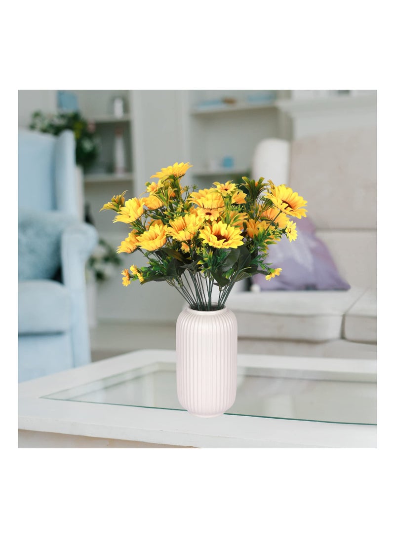 Artificial Sunflower Bouquets - 50CM Long Fake Flowers for Baby Showers, Weddings, and Fall Decor - Perfect for Brides and DIY Garden Craft Art (2 Bundles, Golden Yellow)