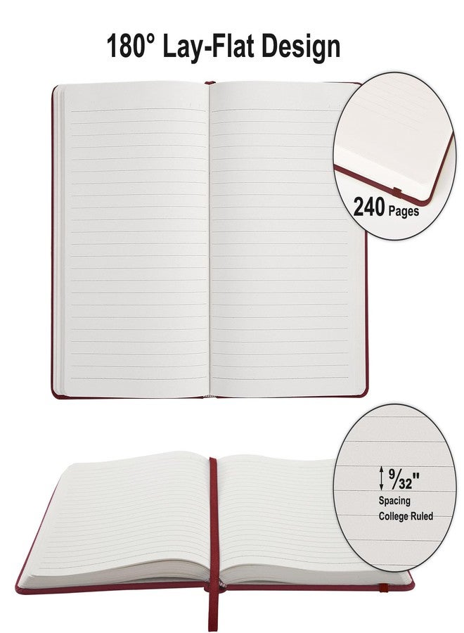 Comix Lined Journal Notebook for Women Men, Journaling Notebooks for Office School Home, Burgundy, 240 Pages, 5.5" x 8.3", College Ruled, A5, Hardcover - Image 4