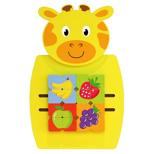 SPARK & WOW SPARK WOW Giraffe Activity Wall Panel 18m Toddler Activity Center Montessori Wall Toy Busy Board Toddler Room Decor - Image 1