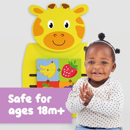SPARK & WOW SPARK WOW Giraffe Activity Wall Panel 18m Toddler Activity Center Montessori Wall Toy Busy Board Toddler Room Decor - Image 5