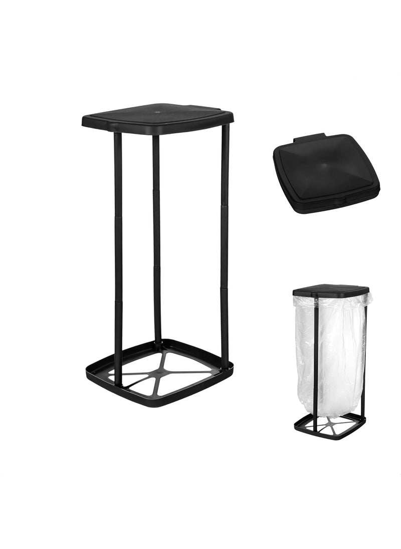 LASALE LASALE Portable Garbage Bag Holder Folding Waste Bin Indoor Outdoor Trash Can Stand Bag Hanging Trash Holder Ideal for Camping Picnic Use  - Image 1
