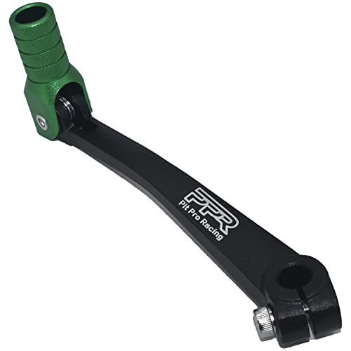 PPR PIT PRO RACING CNC Aluminum Gear Shifter Lever Foldable Gear Shift Lever Fit for 50cc 110cc 250cc CRF50 XR50 XR CRF Dirt Pit Monkey Bike Motorcycle ATV Quad Accessories Parts BlackGreen - Image 1