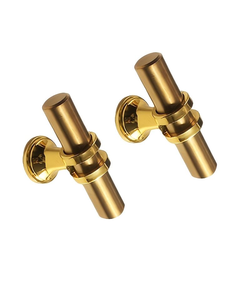 8pcs Champagne Golden Cabinet Knobs Brushed Zinc Alloy Kitchen Handles - Image 3