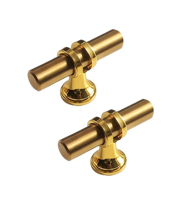 8pcs Champagne Golden Cabinet Knobs Brushed Zinc Alloy Kitchen Handles - Image 4