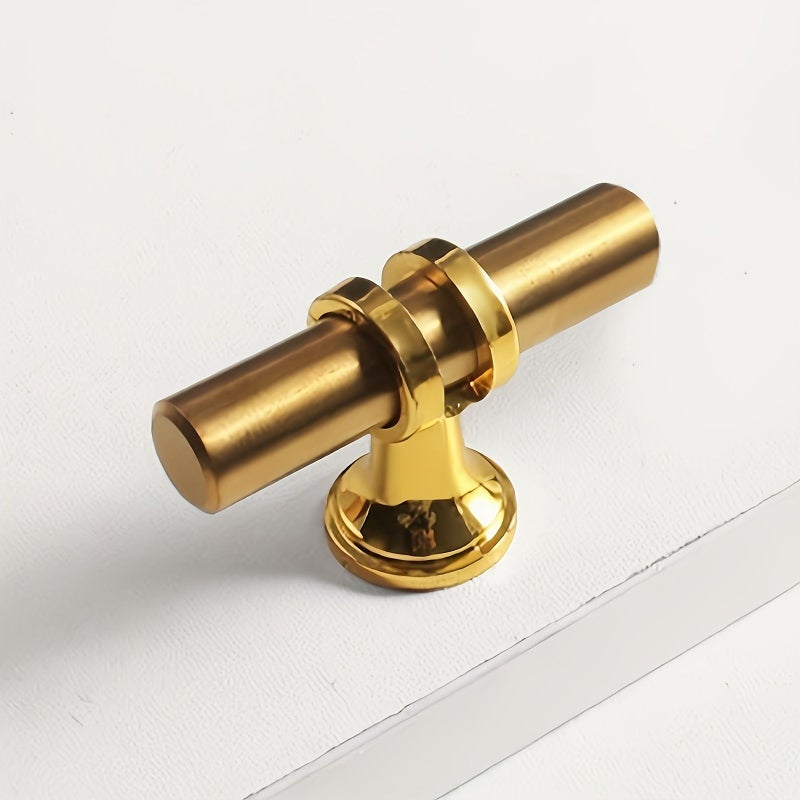 8pcs Champagne Golden Cabinet Knobs Brushed Zinc Alloy Kitchen Handles - Image 5