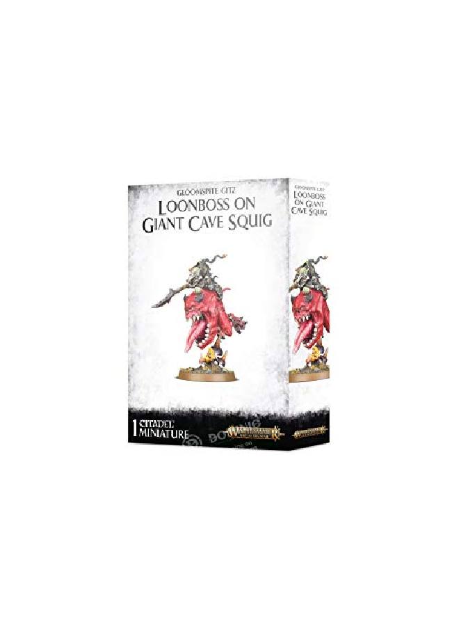 Games Workshop Warhammer Aos Gloomspite Gitz Loonboss Sur Giant Cave Squig - Image 1