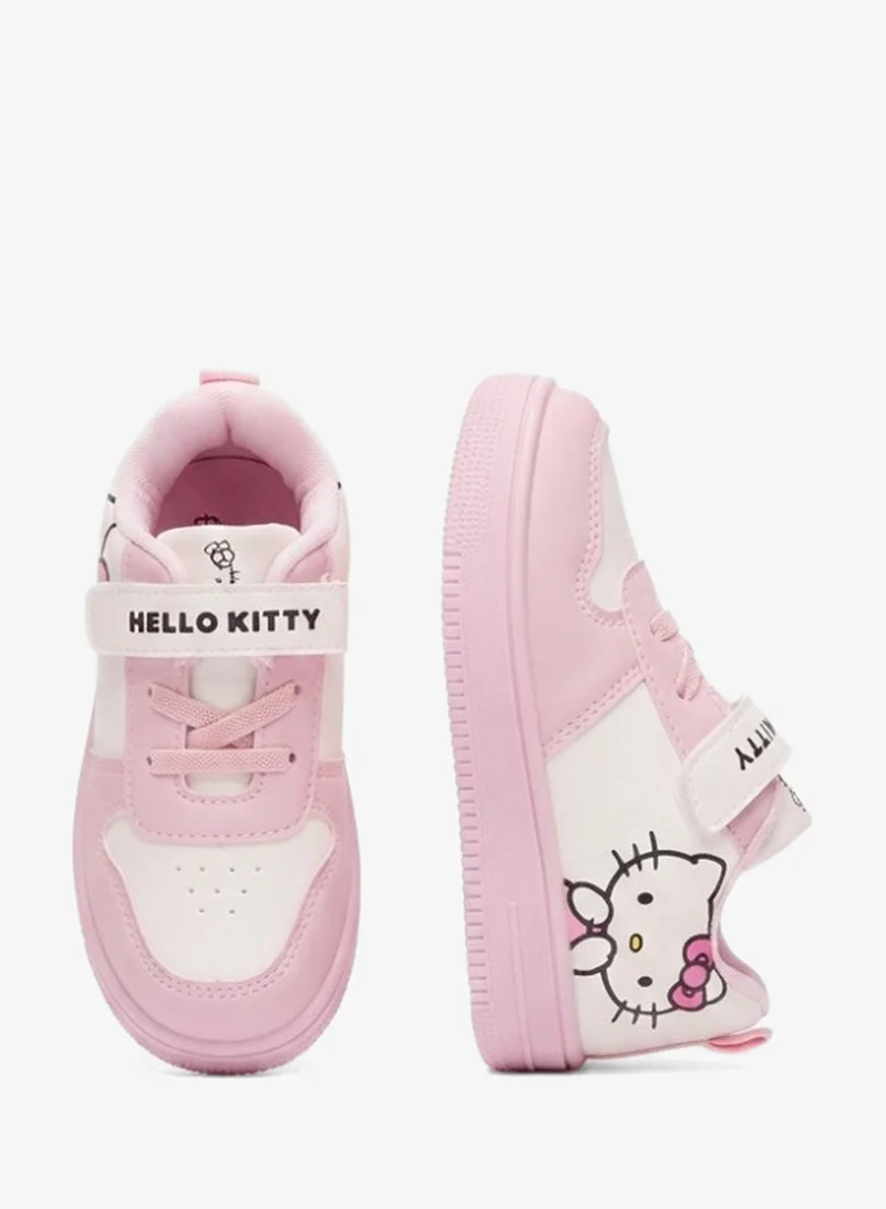 Hello Kitty  Hello Kitty Girls' Sneakers with Hook and Loop Strap - Pink and White for Women | Best Price UAE