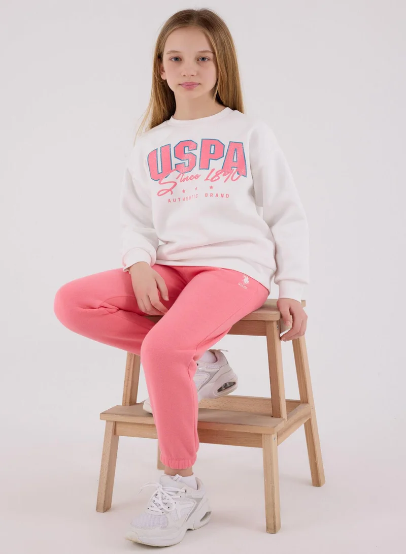 U.S. Polo Assn. U.S. Polo Assn. Girls White Jumpsuit Set