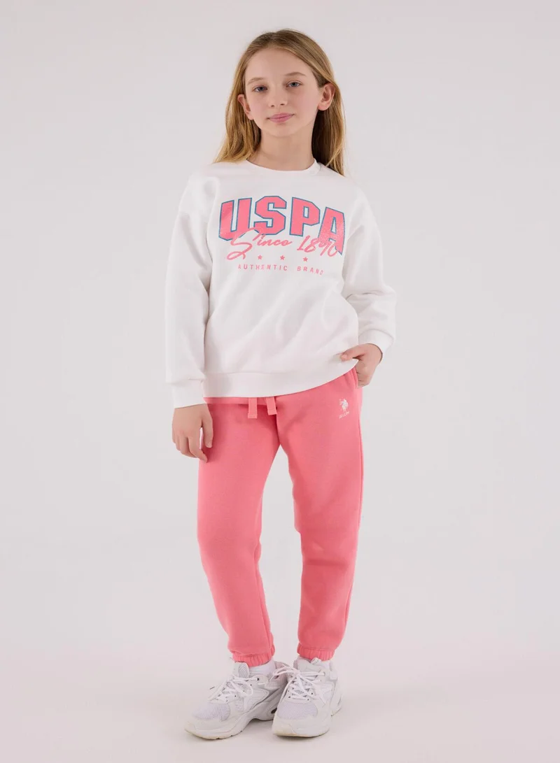 U.S. Polo Assn. U.S. Polo Assn. Girls White Jumpsuit Set