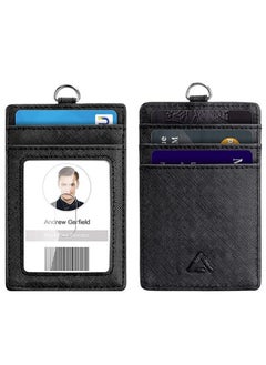 3 Packs PU Leather ID Badge Card Holder