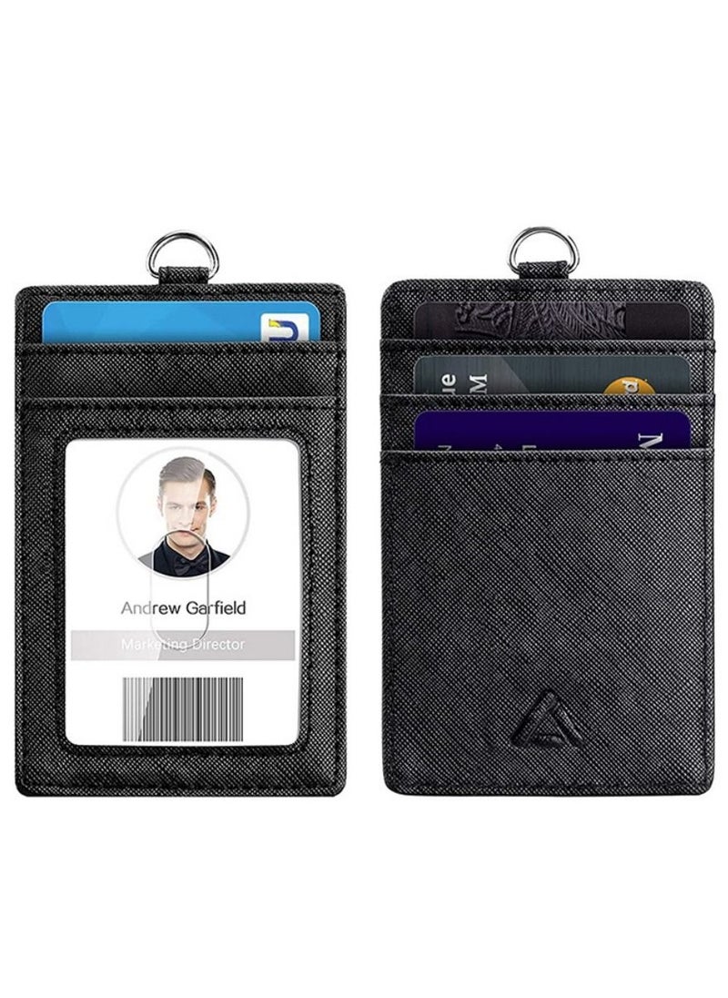 Generic - 3 Packs PU Leather ID Badge Card Holder - Image 1