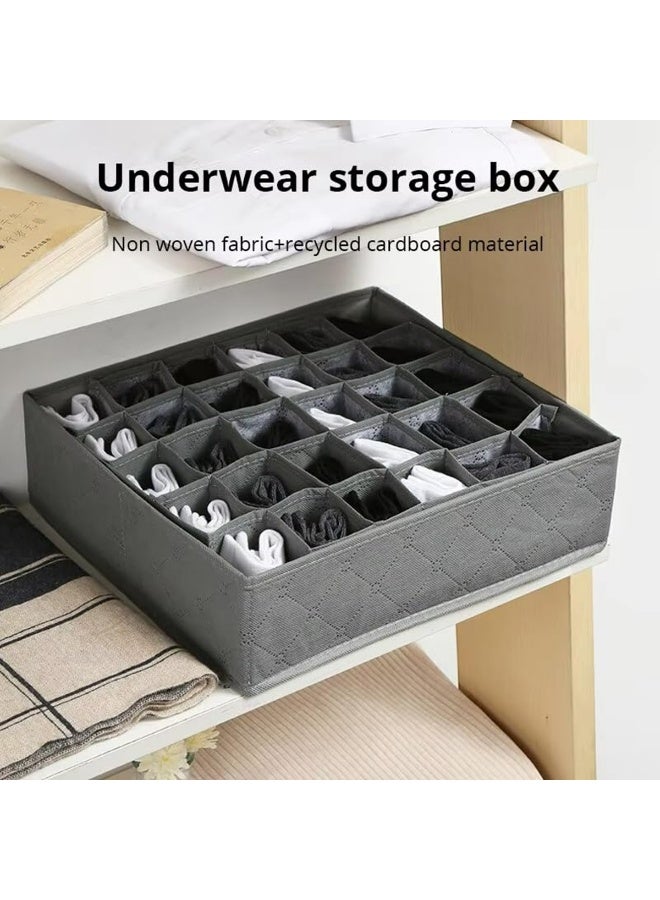 30-Grid Foldable Underwear Organizer – Non-Woven Fabric Drawer Storage Box for Bras, Socks & Accessories - Image 4