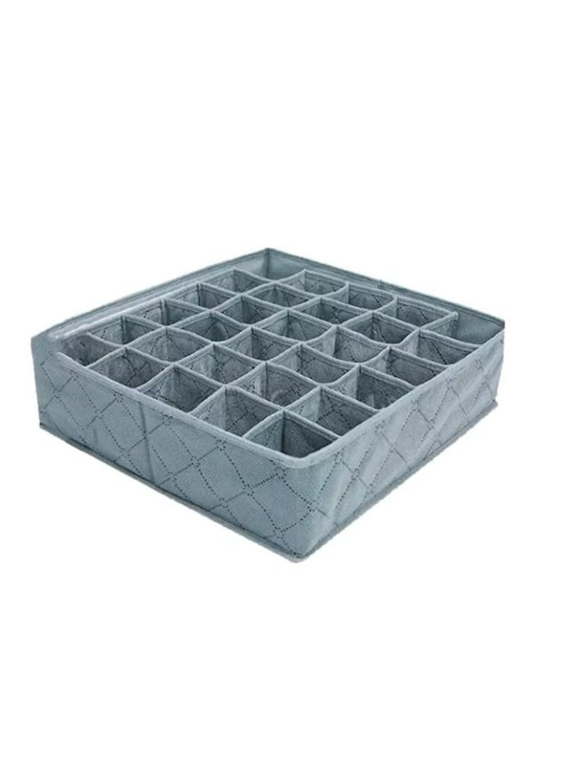 30-Grid Foldable Underwear Organizer – Non-Woven Fabric Drawer Storage Box for Bras, Socks & Accessories - Image 1