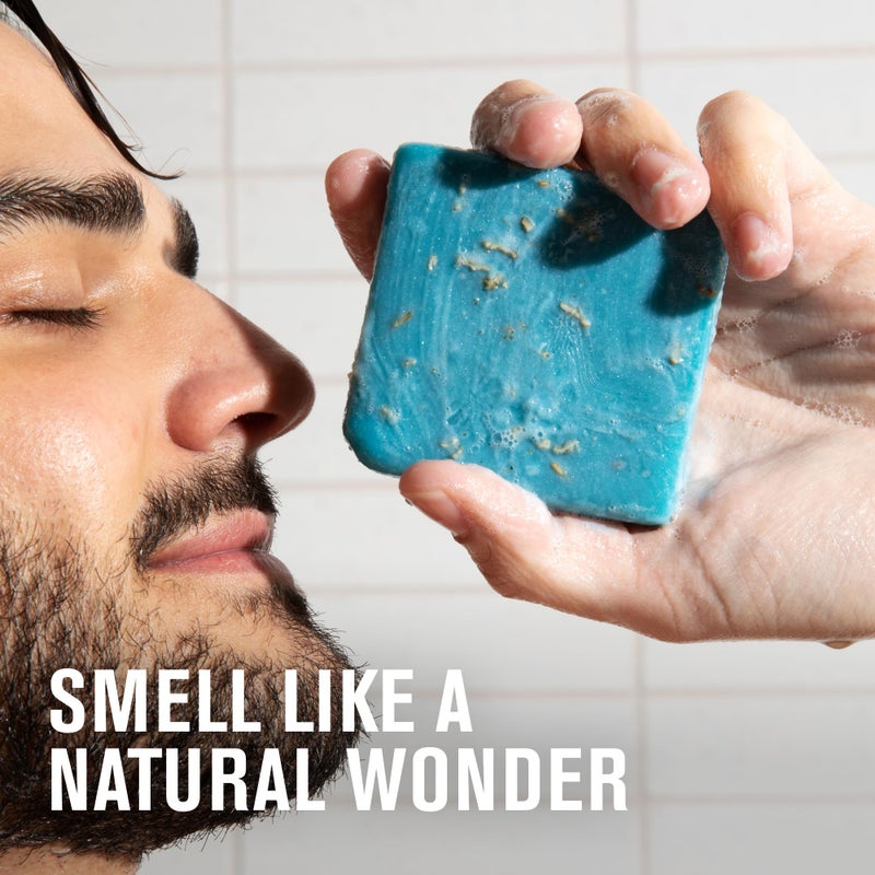 Every Man Jack Cold Plunge Mens Bar Soap - Tahoe Blue Scent with notes of Bergamot, Lemon, Freshwater Mist - Deeply Cleans, Hydrates with Naturally Derived Ingredients and Medium Grit - 5oz (2 Pack) - Image 4