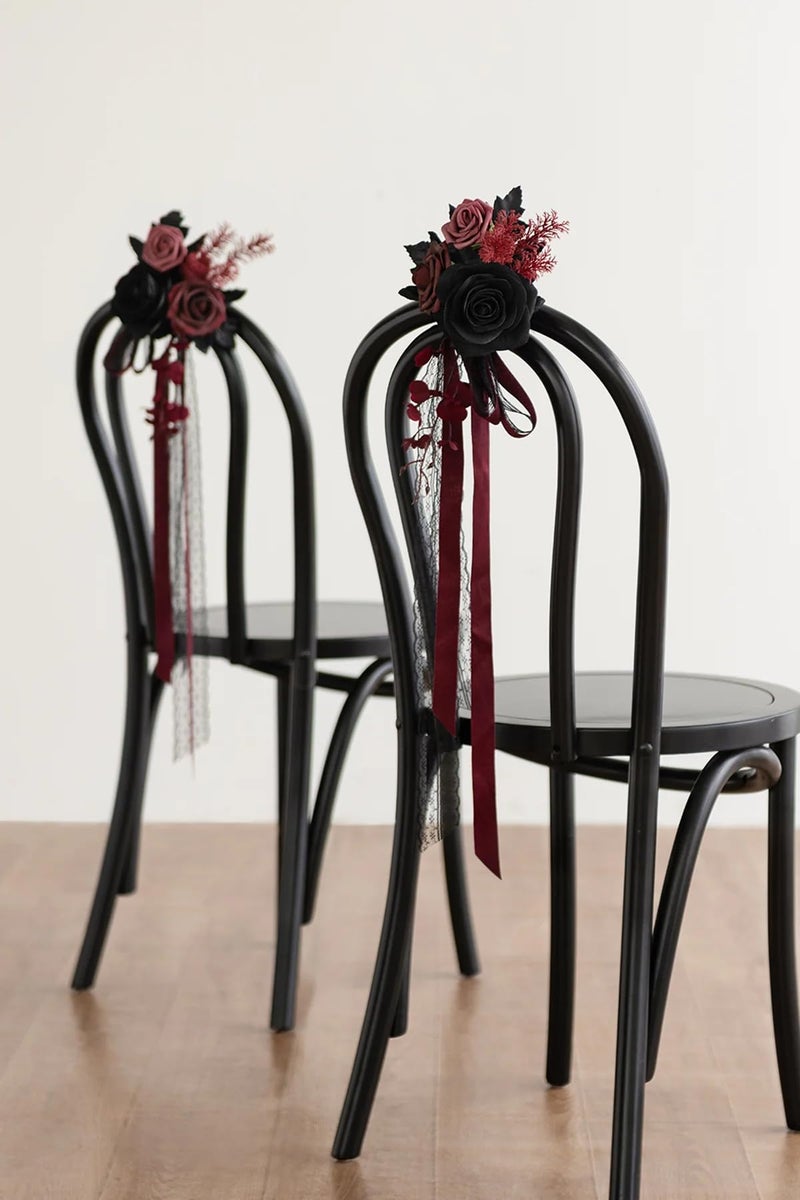 Ling's moment Ling's Moment MOODY BURGUNDY & BLACK Artificial Flowers and Greenery Grand Combo Box Set  Goth Fake Flower for DIY Wedding Bridal Bouquet  Centerpieces Decor  Floral Arrangement Decor  etc.  - Image 5