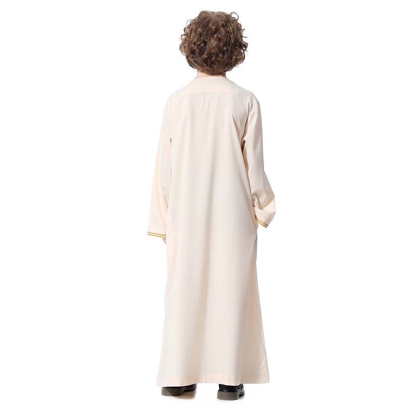كورتا عرقية طويلة للأطفال بأزرار سحاب مطرزة TH875 - Image 4