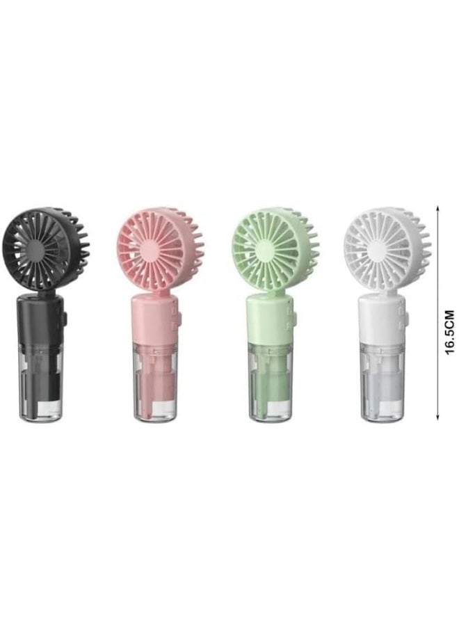 SAFENHAND Portable Handheld Misting Fan, 4-Speed Settings, Water Spray Feature, Desk and Neck Design