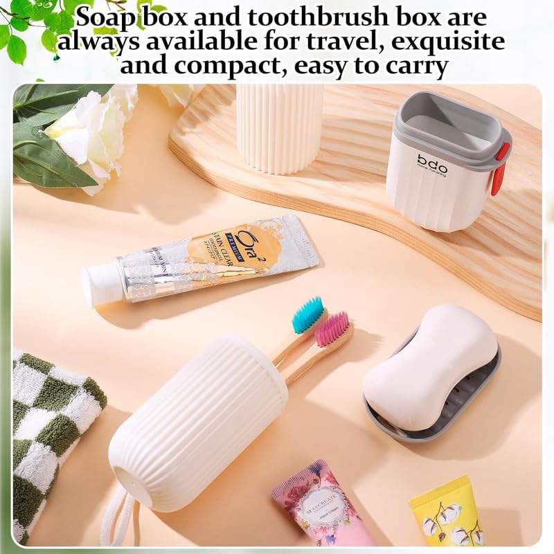 Anshri Plastic Travel Soap Box With Toothbrush Case, Durable Waterproof Lid, Portable Toothpaste Holder for Bathroom, Camp, Outdoor - Image 4