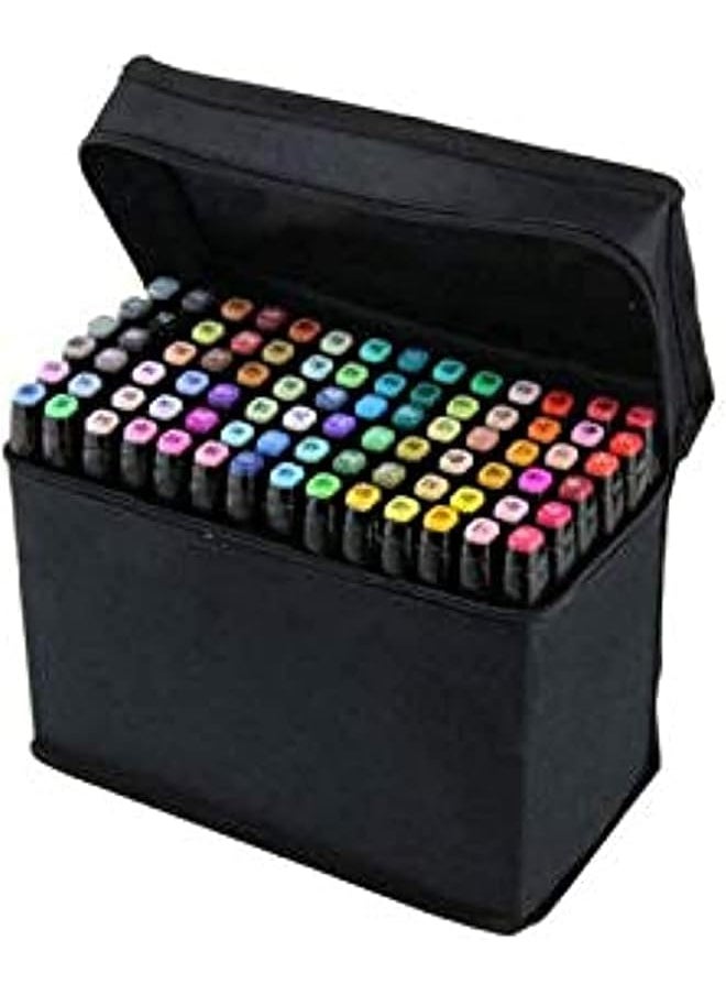 إيروريكس مجموعة أقلام التحديد Touch5 Graphic Design Art Twin Tip 80 لونًا باللون الأسود W060027  - Image 1